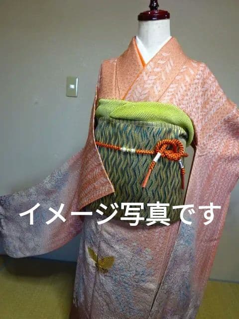 岡田様 振袖　総絞り辻が花　サ-モンピンク