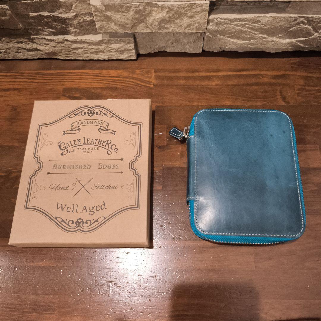 ガレンレザー 10本差し ペンケース クレイジーホースオーシャンブルー