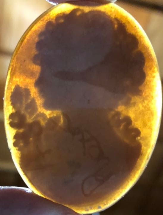 カメオ　ルース　192 貴婦人【作家サインあり】中古　rカメオ　rカメオルース