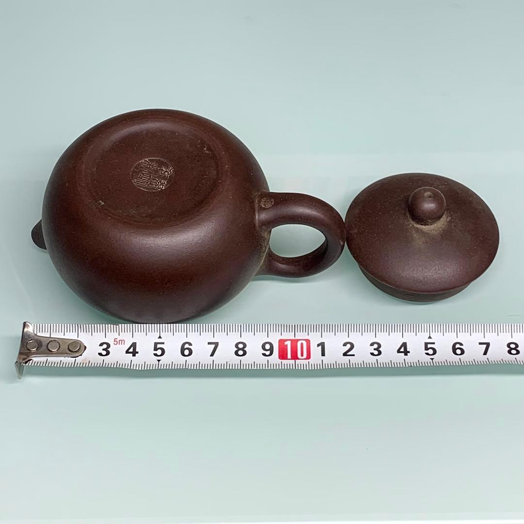 【真作】本物保証　陶器在銘　宜興紫砂壺手作り　急須収蔵品　茶道具時代物インテリア