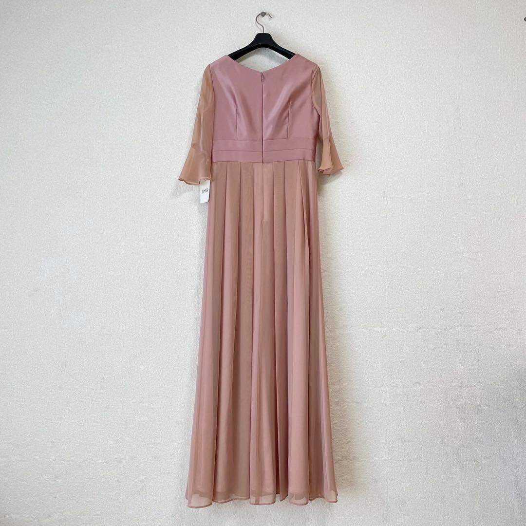 【新品未使用】AIMER 袖付き スレンダーロングドレス