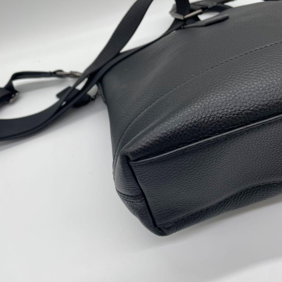 【極美品】コーチ　2way ビジネスバッグ　ハミルトン　レザー　黒　F75757