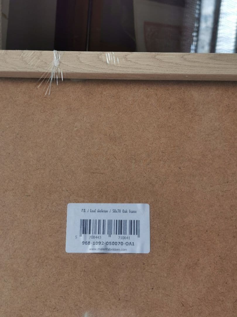 未開封デンマーク アートパネル マレリファブリケン 白木オーク リーフスケルトン