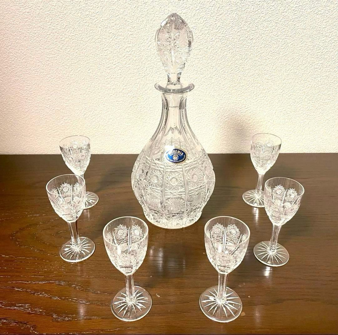 【未使用品】BOHEMIA Crystal デキャンタとグラスセット
