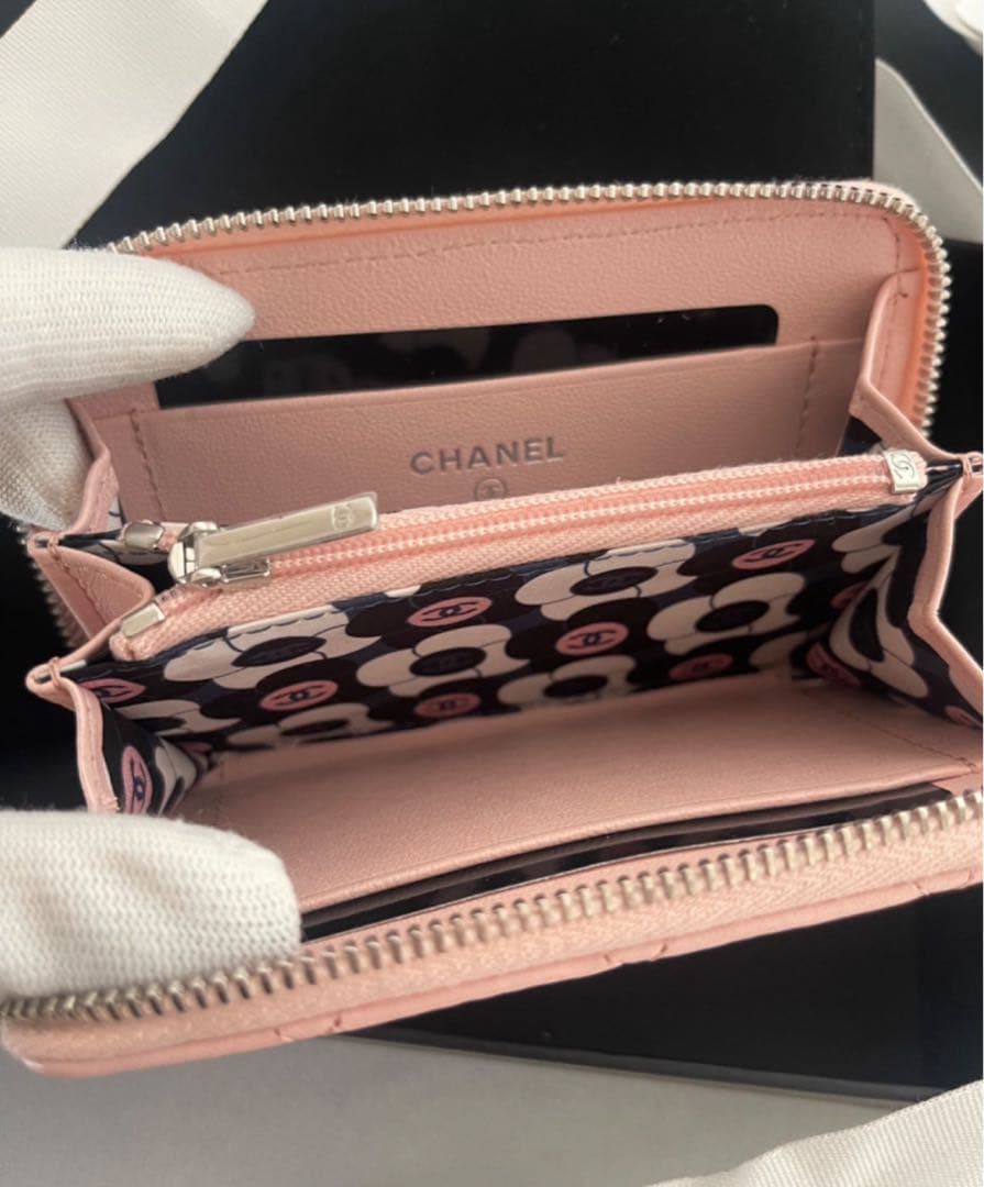 【SALE】CHANEL カードケース ピンク 新品 ミニ財布 箱付き