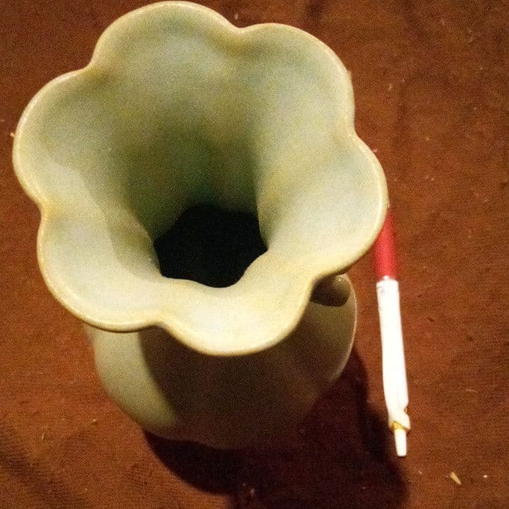 中国陶磁器　汝窯　双耳壺