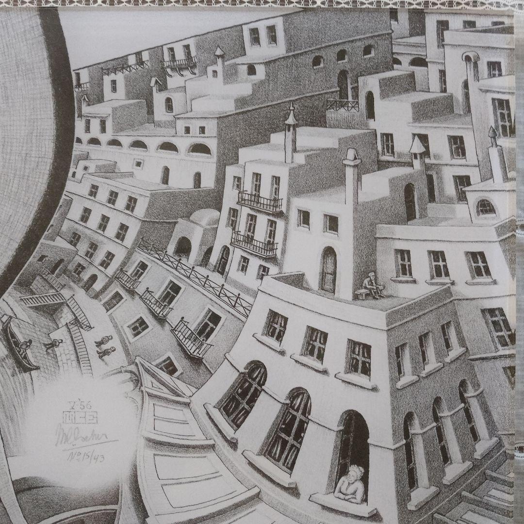 エッシャー Escher　リトグラフ『版画のギャラリー』アクリル板画　1956年