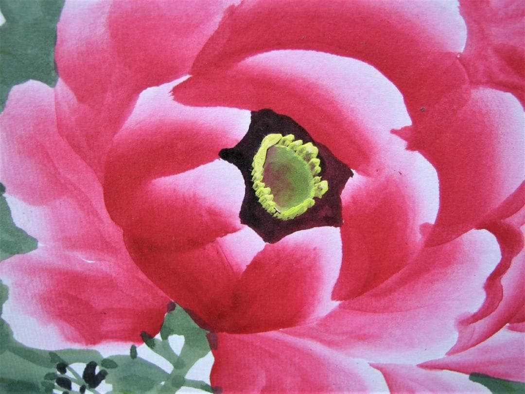 牛甫「玉堂富貴図」色紙に彩色,金運,財運の吉祥図,中国絵画