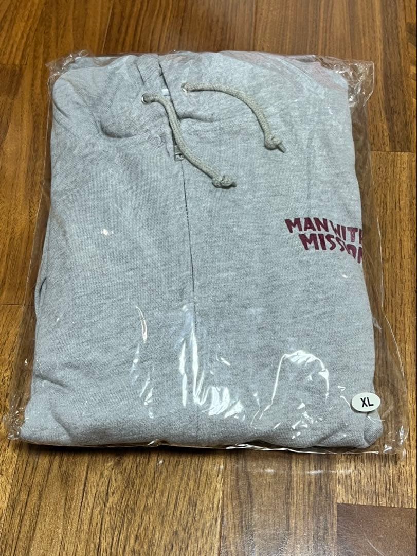 マンウィズ　干支パーカー　ねずみ年 ＸＬ　グレー