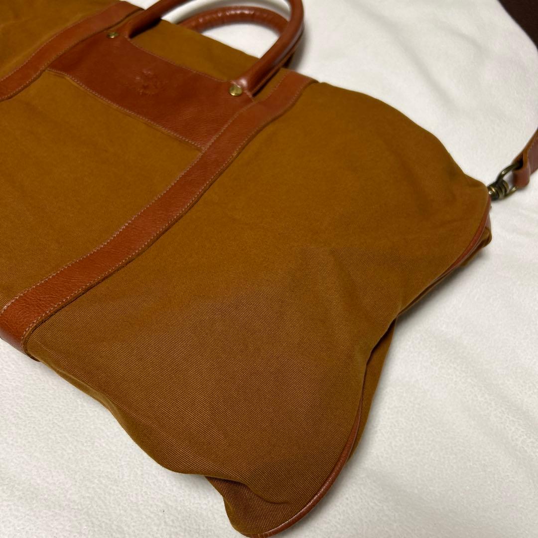 IL BISONTE ボストンバッグ ブラウン キャンバス