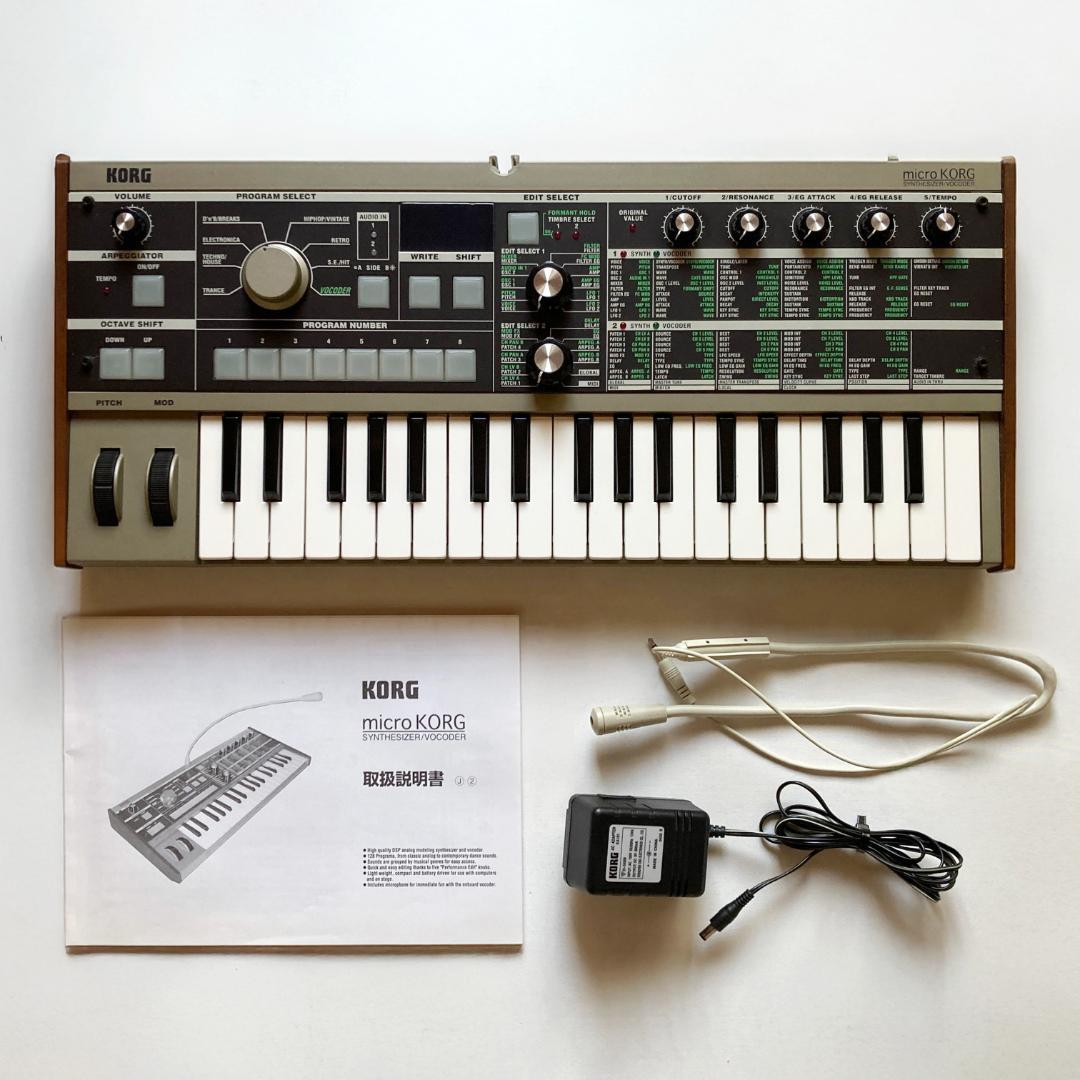※きんぴら　microKORG　純正アダプター・グースネックマイク付属