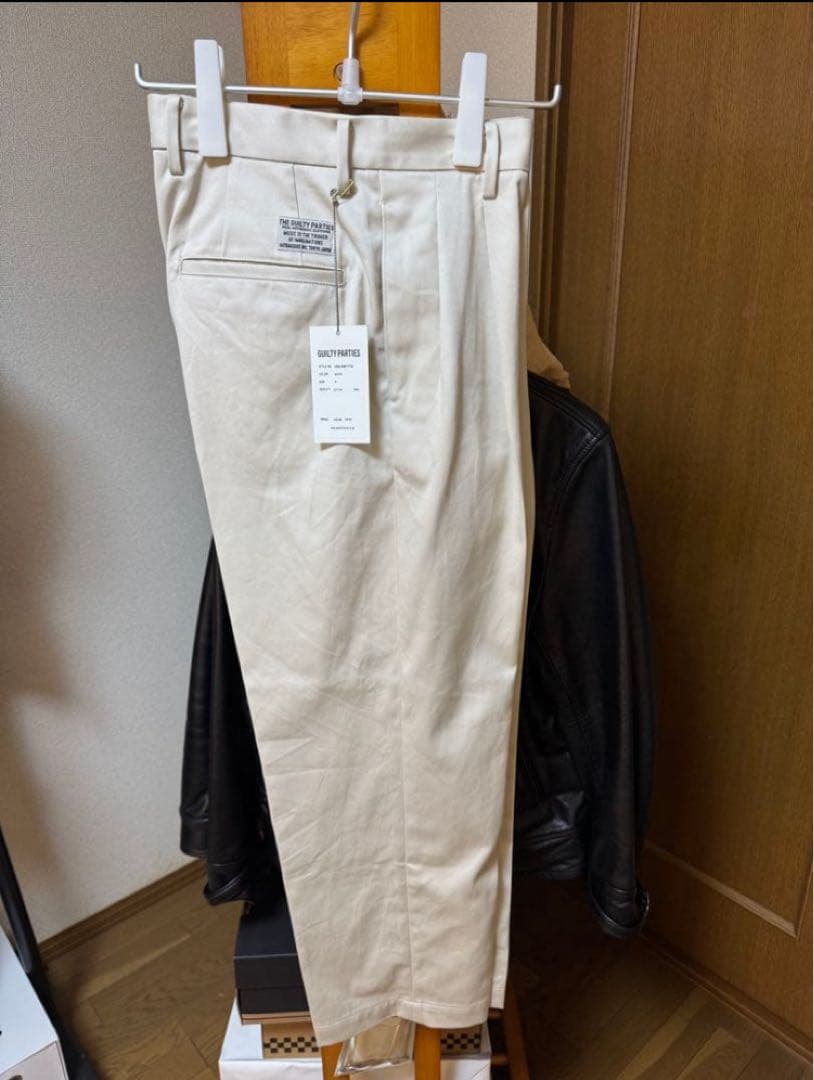 WACKO MARIA/ツータックチノトラウザース/WHITE/23ss