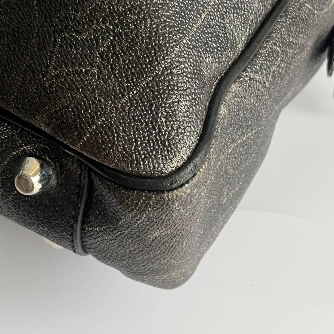 ETRO エトロ ハンドバッグ　ビジネスバッグ　PVC レザー　総柄　メンズ