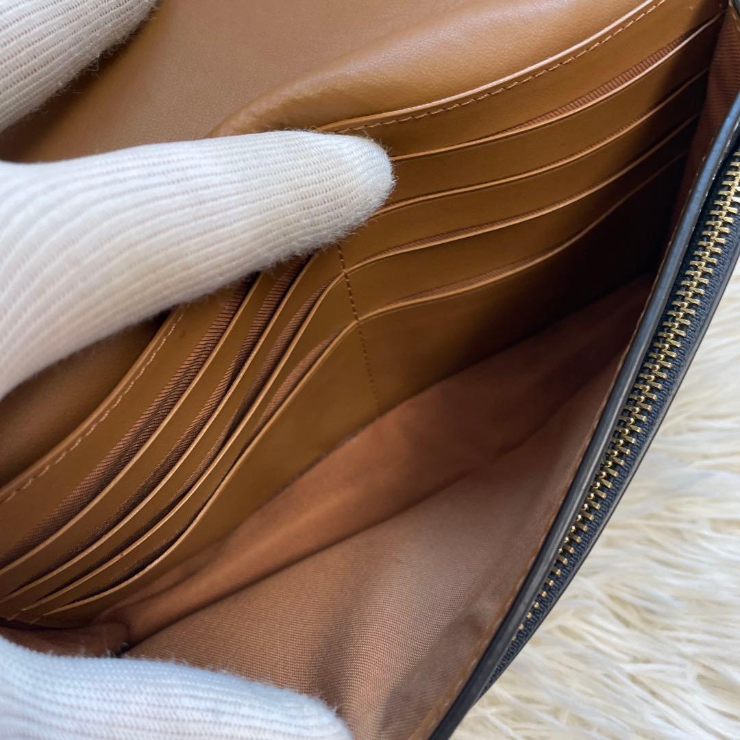 COACH 2way シグネチャ 金ロゴ ネイビー お財布 ショルダーバッグ