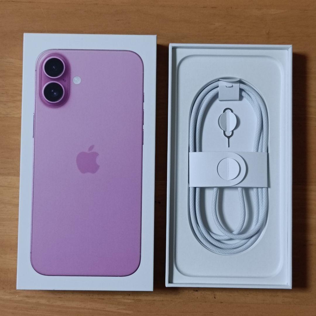 Apple iPhone 16 Plus 128GB ピンク 本体とケース付き