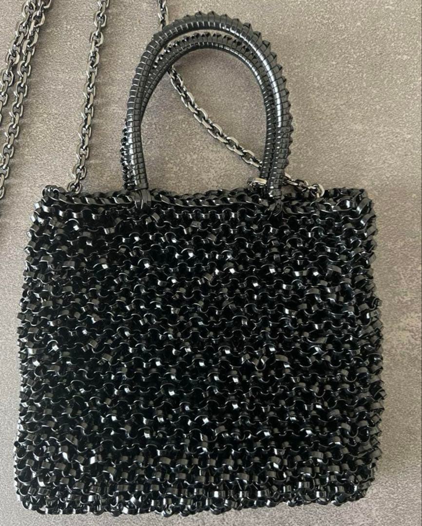 【美品】アンテプリマ ワイヤーバッグ スタンダード ミニアトゥーラ ブラック