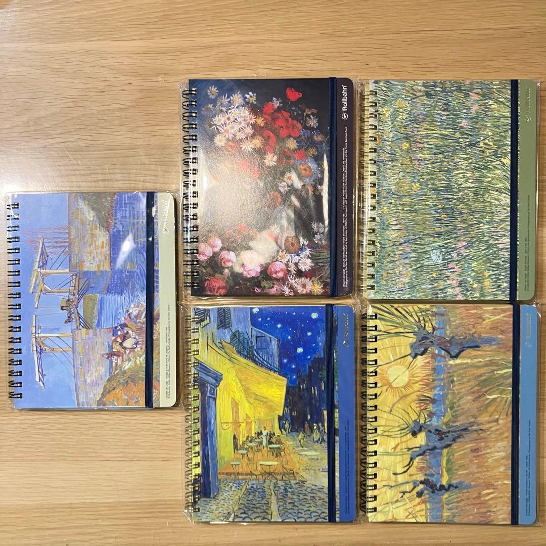 ゴッホ　ロルバーン　 大ゴッホ展　 夜のカフェテラス　 ポケット付メモL