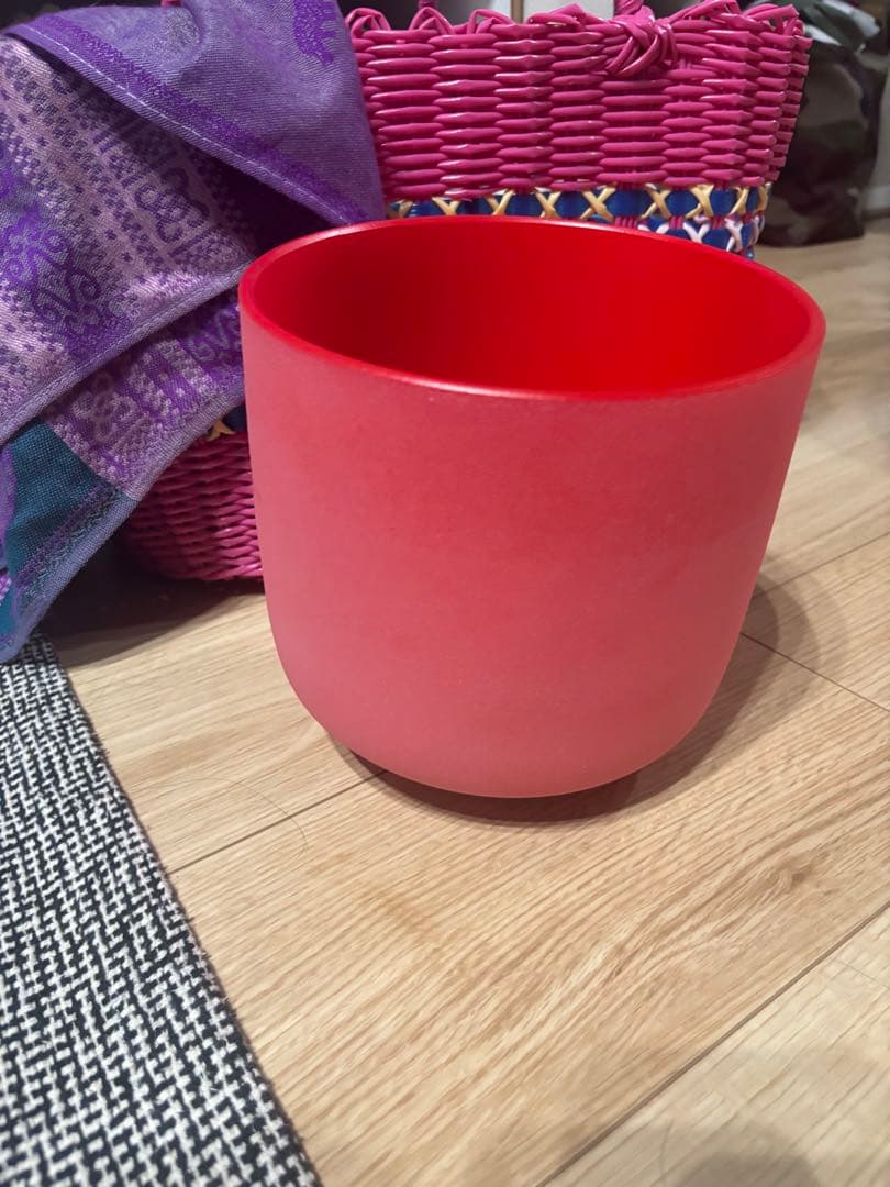 大幅値下げ クリスタルボウルEつや消し石英用7インチC注赤 おまけ付き