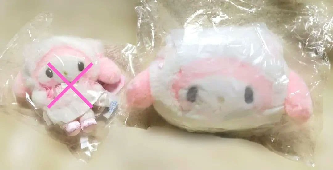 マイメロディ　白猫バレリーナ　マスコットホルダー　ポーチ　２点セット