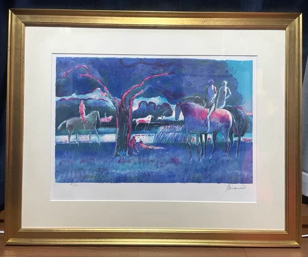 ポール・ギアマン、「休息」、希少画集・額装画、状態良好、送料無料