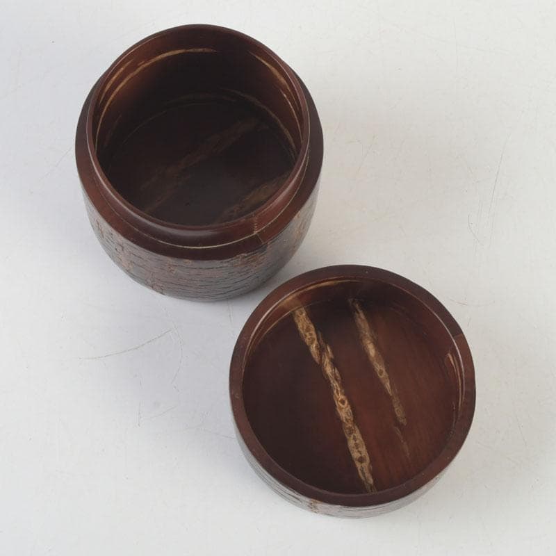 茶道具　伊藤松次作　樺細工　むじ皮　抹茶入　共箱　V　9657