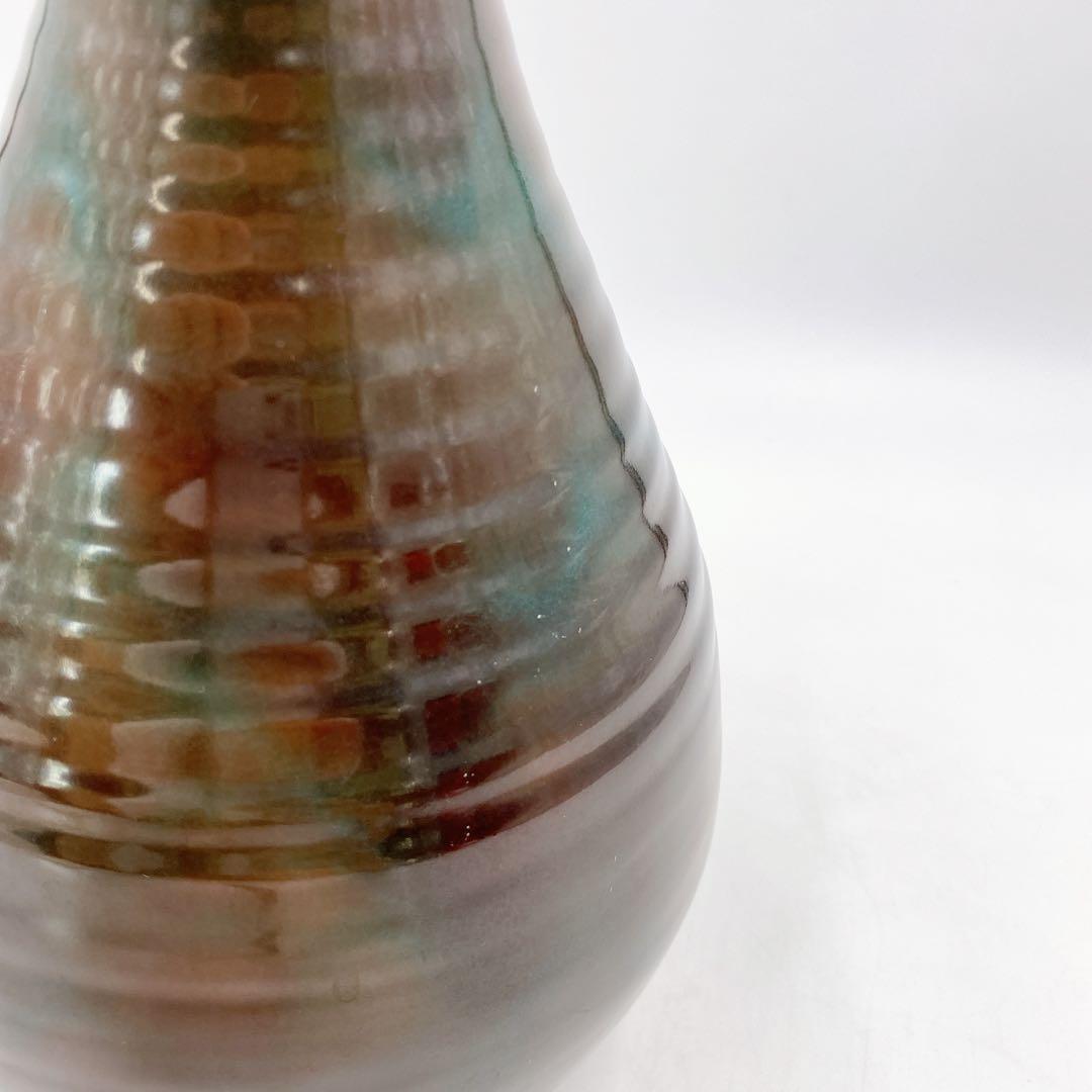 九谷焼 ２代 浅蔵五十吉 飾瓶 伸び行く松 共箱 花生 文化勲章