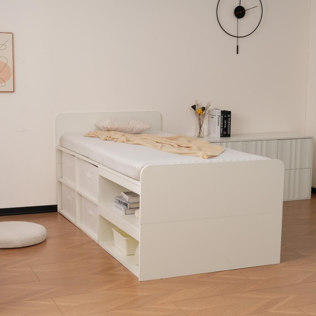 S ベッドフレーム シングル シングルベッド 高いベッドシングル荷重約200kg