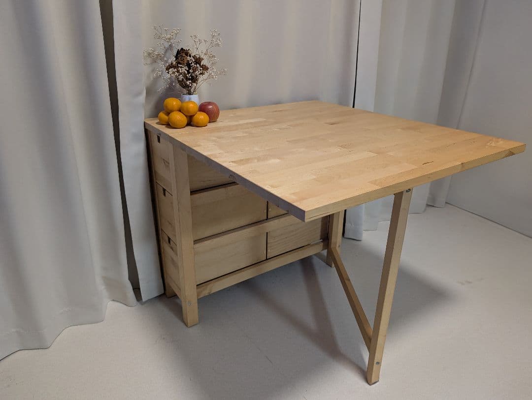 IKEA ノールデン ダイニングテーブル 引き出し付き