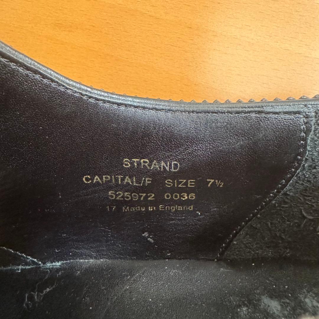 Loake 英国製 セミブローグ UK 7.5 黒 革靴
