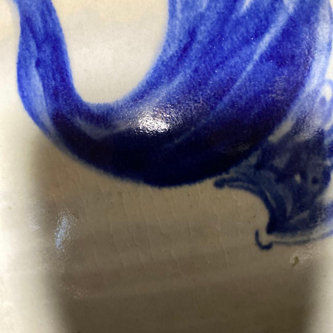 鶴雲文李朝ちょうちん壺34cm