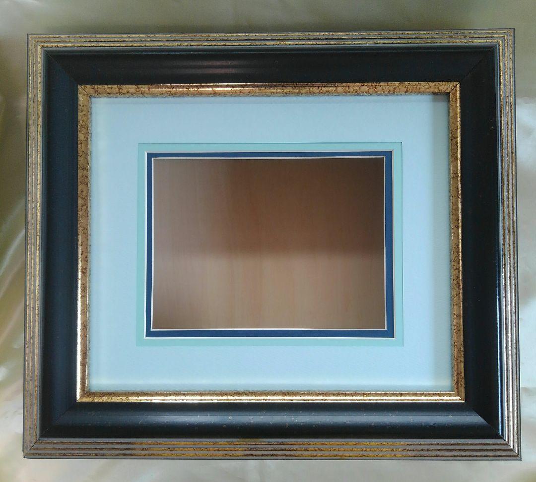 特価　３AP用　超厚額　黒 　ブルーマット　No.60230　シャドーボックス