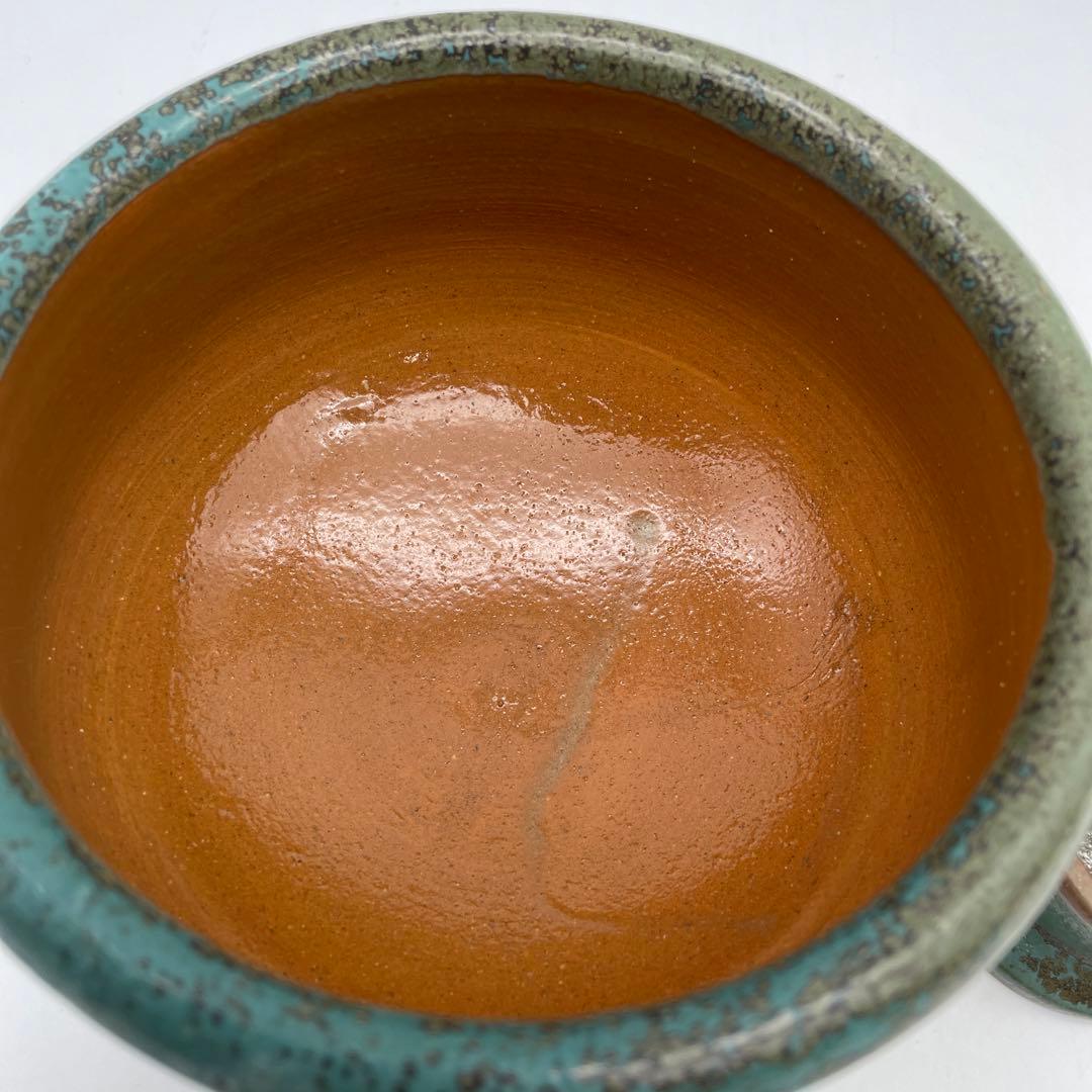 鳥取民藝　牛ノ戸焼　緑釉　建水　こぼしと蓋置のセット　茶道具