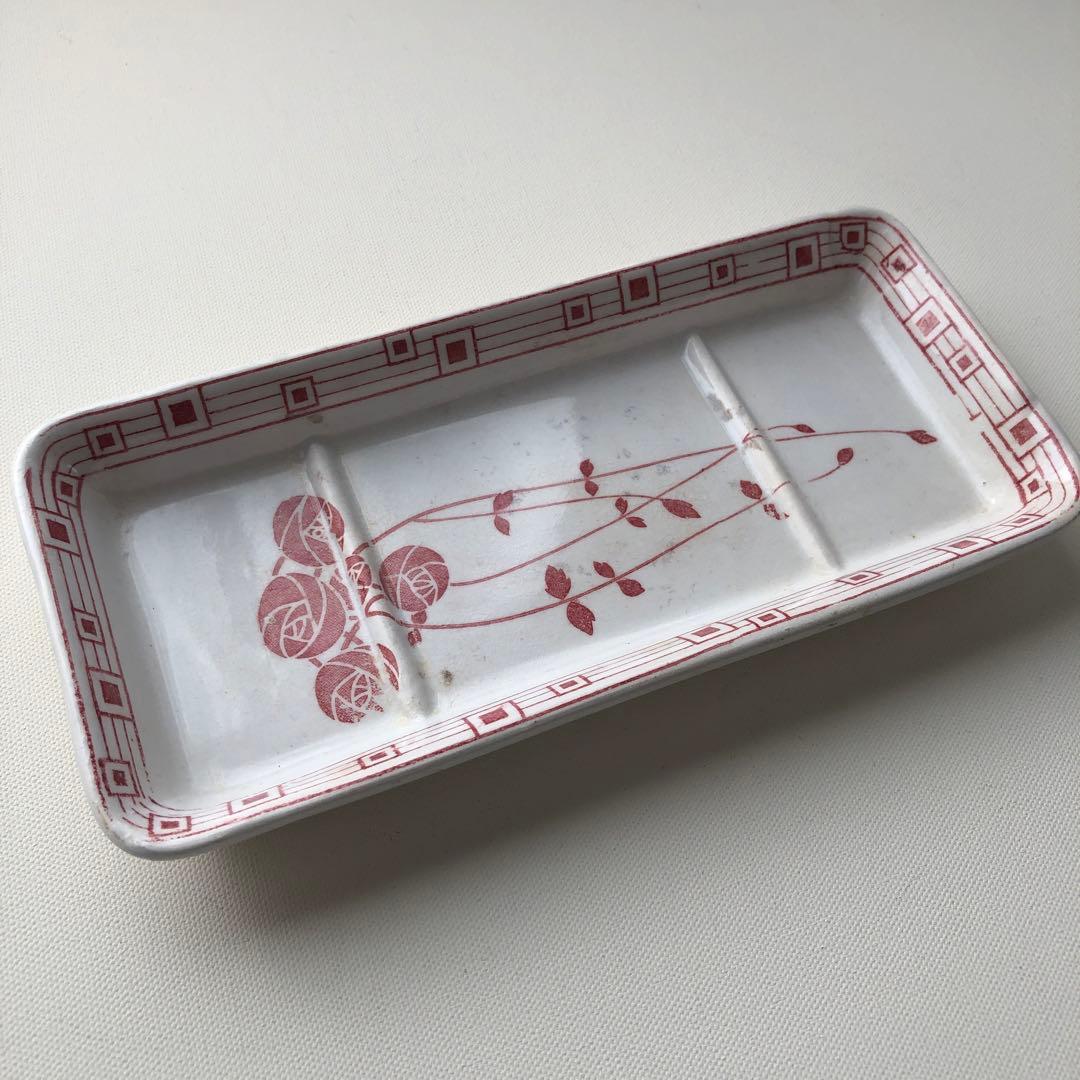 古いソープデイッシュ　クレイユエモントロー　フランス　アンティーク　no.101