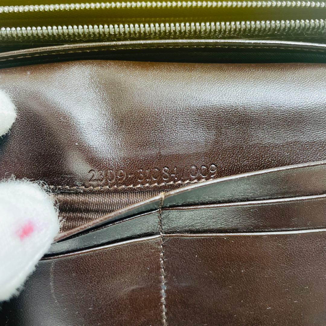 未使用級正規品FENDI フェンディ　ズッカ柄　ロングウォレット長財布　茶