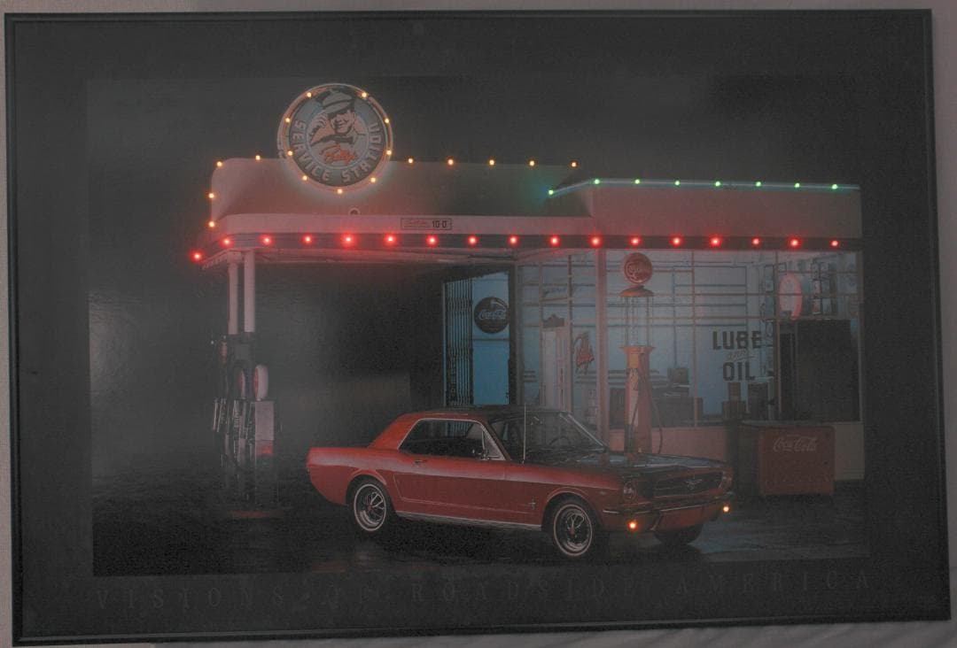 LED ライティング ポスターROAD SIDE of AMERICA