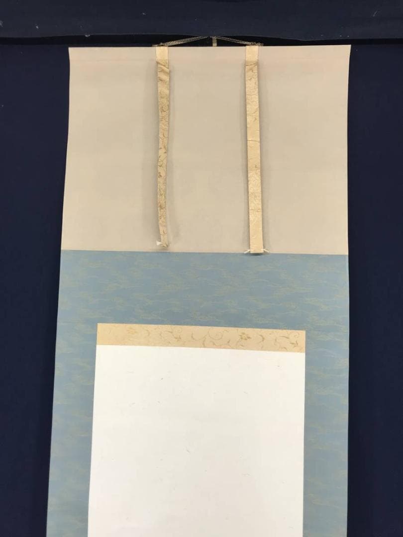 【真作】周風/麦に蝶図/掛軸/名家伝来/AB-938