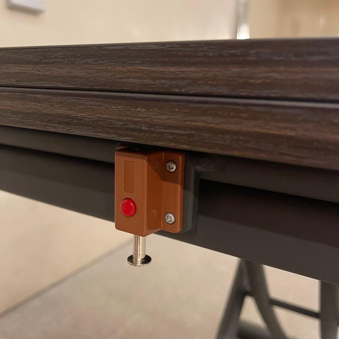 【美品】ヤマソロ 昇降テーブル グロリアス 82-645（ブラウン/ブラック）