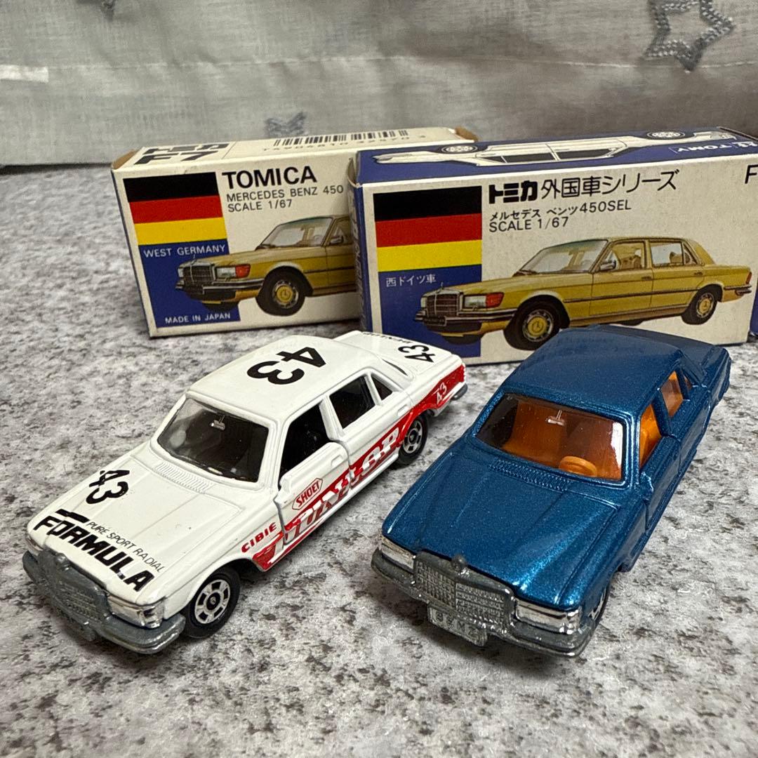モ*ン様 青箱トミカ外国車シリーズF7メルセデスベンツ450SEL