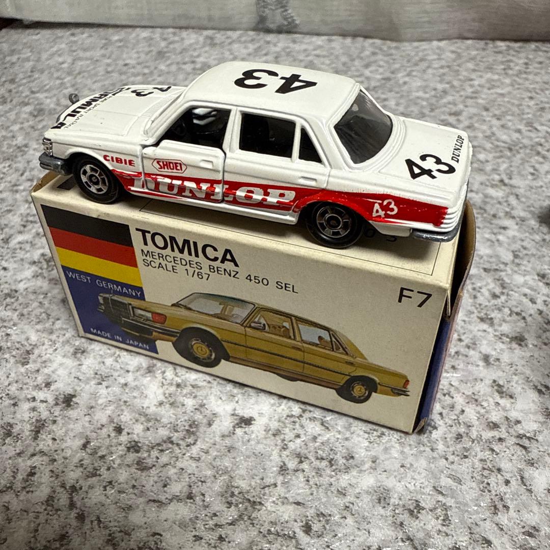 モ*ン様 青箱トミカ外国車シリーズF7メルセデスベンツ450SEL