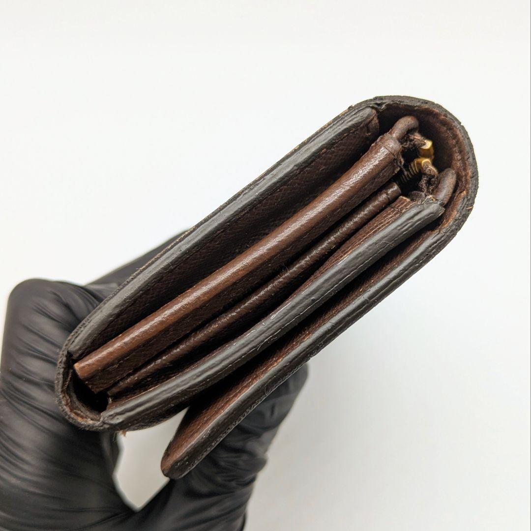 【美品】ポルトフォイユ・トレゾール ダミエ2つ折り財布 ルイヴィトン