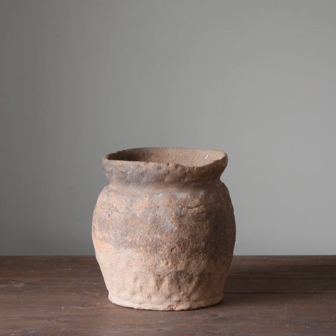 叩き跡のある 彫文 土器 壺 古美術 古道具 アンティーク