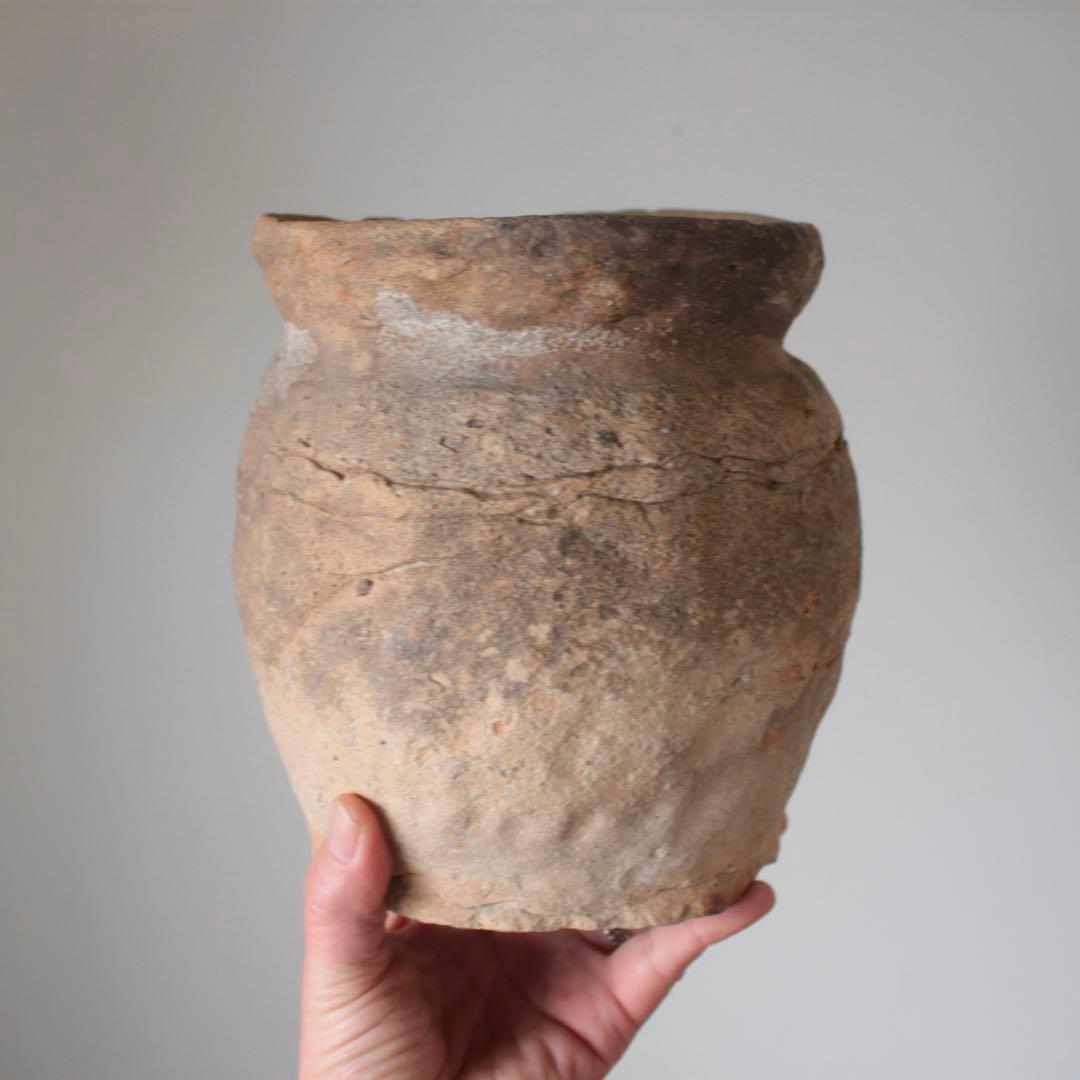 叩き跡のある 彫文 土器 壺 古美術 古道具 アンティーク