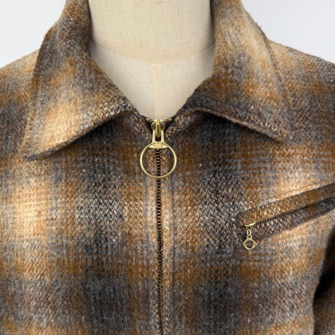 melton 70s ビンテージ USA製 オンブレ ウールジャケット メルトン