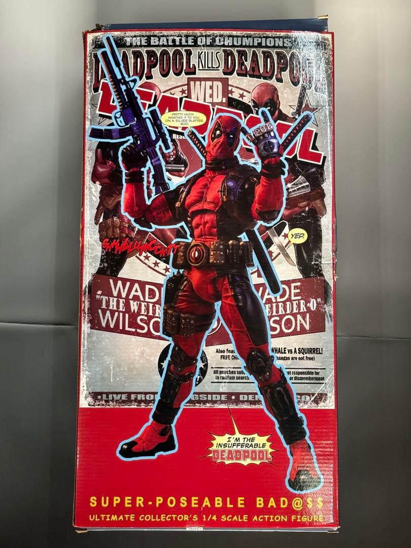 NECA 1/4 マーベルDEADPOOL 新品同様 付属品欠品無し 箱痛みあり