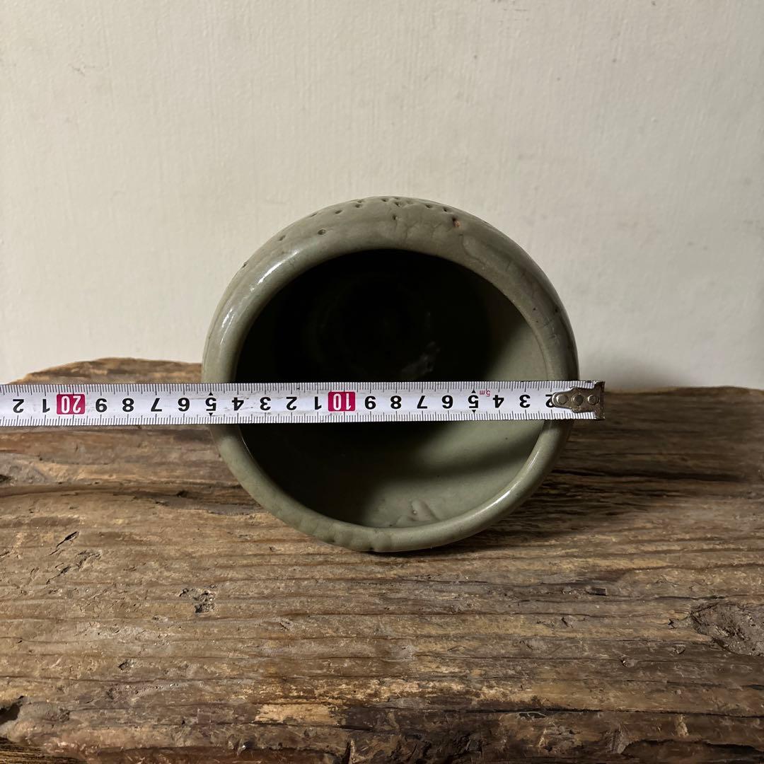 古伊万里青磁水差　江戸　初期　茶道具　抹茶　古民芸　アンティーク　方丈唯心　李朝