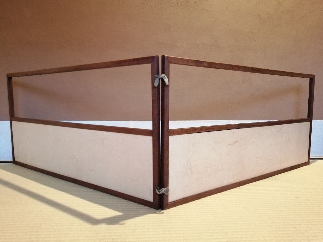 【茶道具】流水金箔ちらし絵風炉先　風炉先屏風　風炉先214