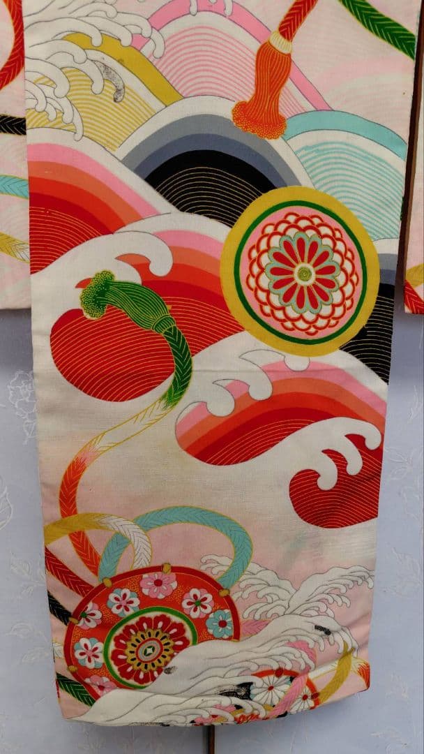 RK408アンティーク子供着物着丈94センチ裄丈40センチ正絹美品