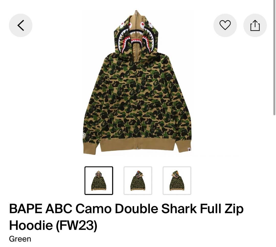 トップス BAPE ABC Camo Double Shark Full Zip