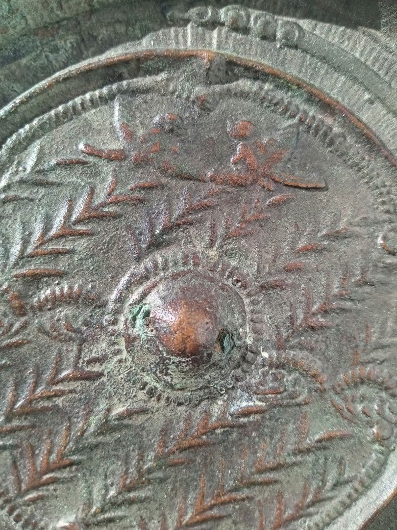 和鏡（古鏡）　水草双鳥鏡　室町時代