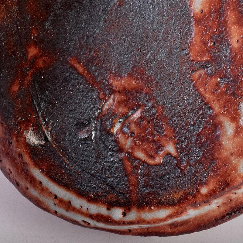 茶道具　美濃焼　深山窯　阪口浩史作　志野掛花入　共布　共箱　C　8390